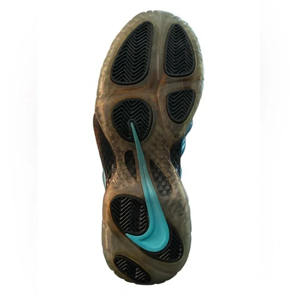 New 2011 Authentic Nike Air Foamposite Pro Electric Blue - Picture 5 of 10